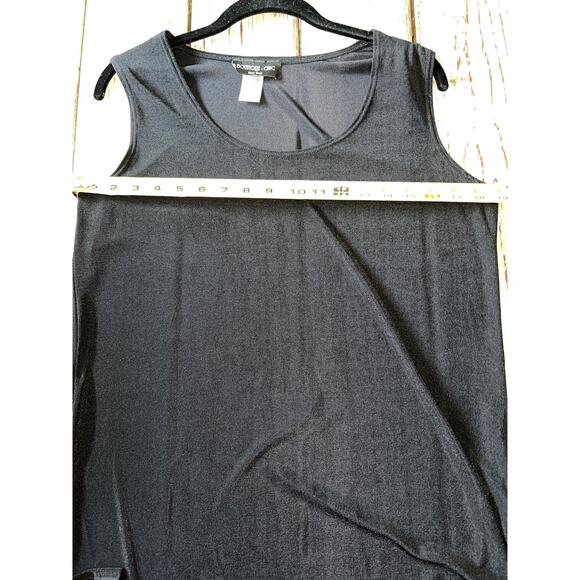 Boutique- Chic New York slinky black sleeveless shell blouse tank top EUC Sz M - Picture 4 of 5